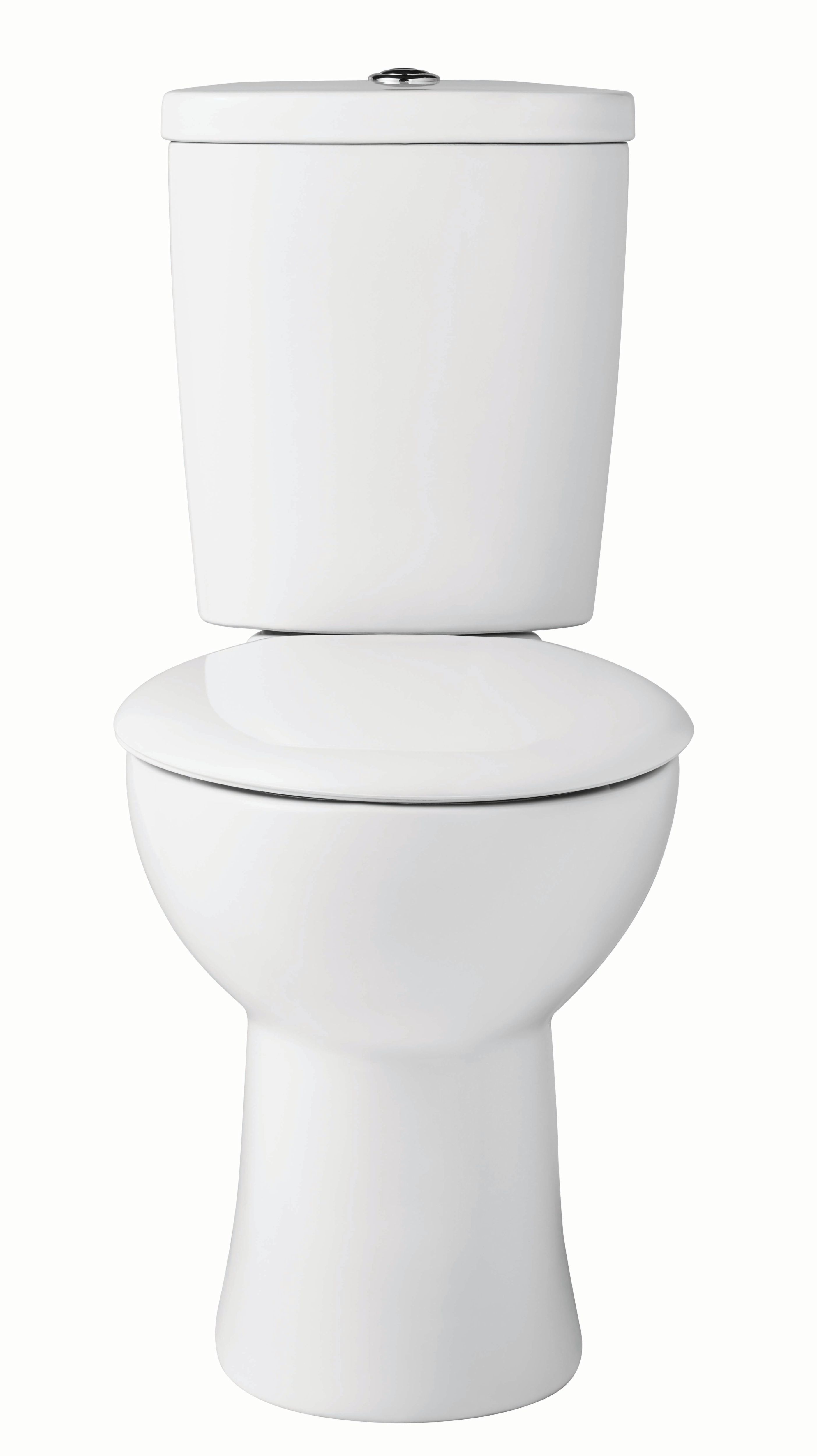 Image of Wickes CE Certified White Quick & Easy Installation Portland Close Coupled Ceramic Toilet Pan - 660x790x350mm