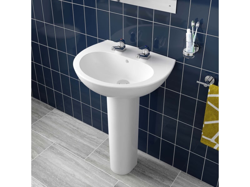 bathroom basin sink white 20 inch width