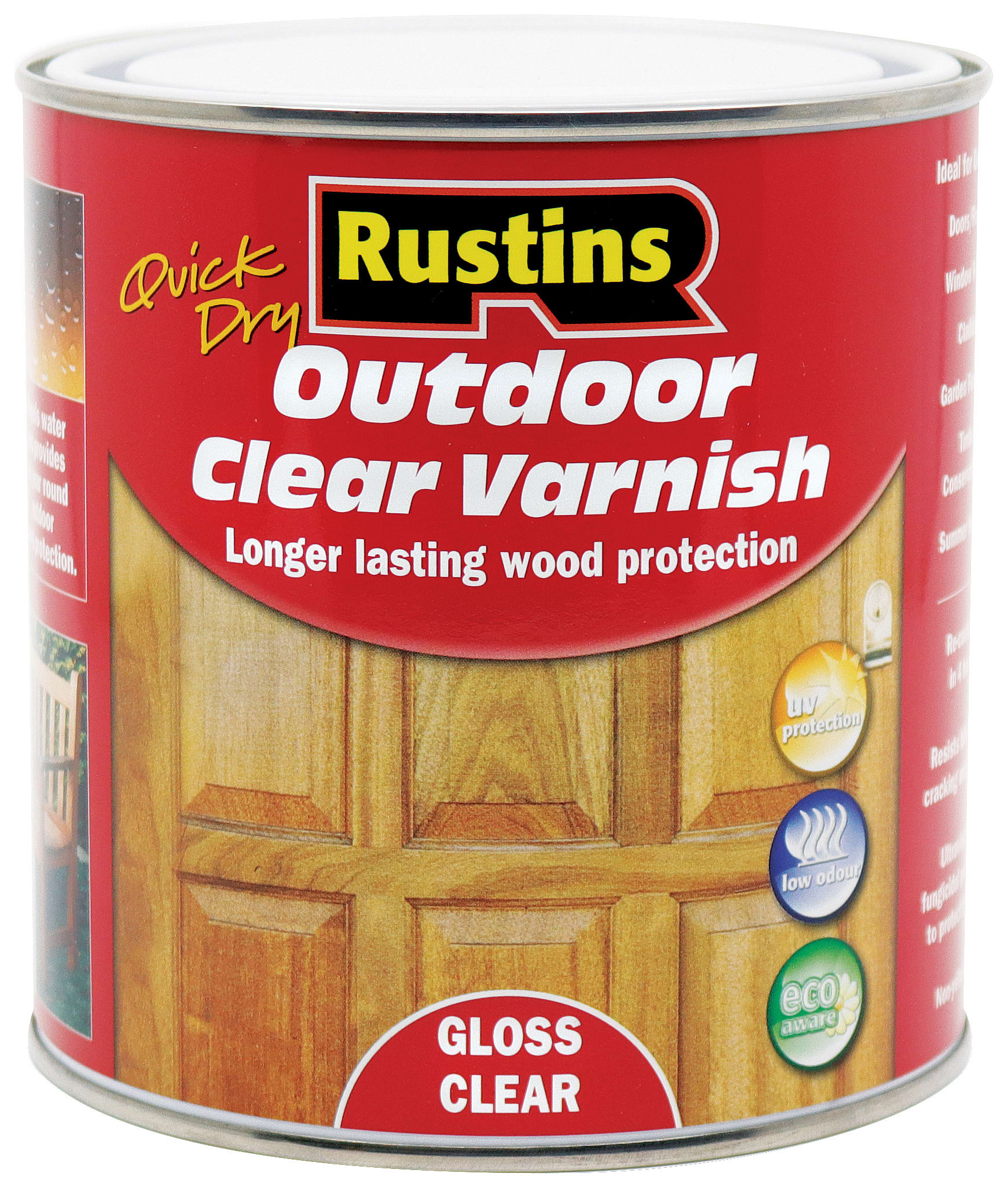 Rustins Quick Dry Outdoor Varnish - Clear Gloss