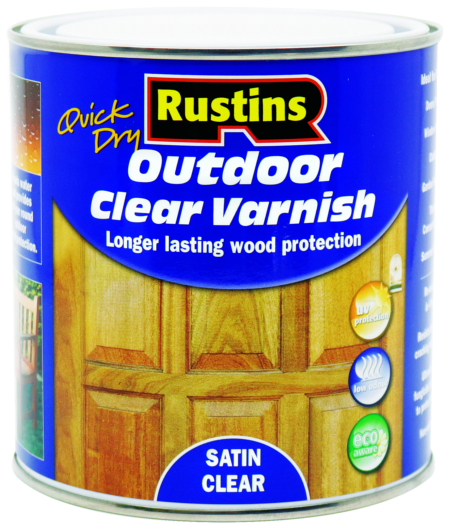 Image of Rustins Quick Dry Outdoor Varnish - Clear Satin - 1L