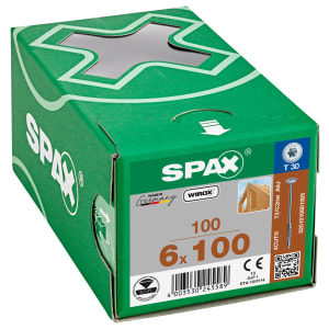 Spax Tx Washer Head Wirox Screws - 6.0x100mm Pack Of 100