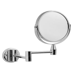 Croydex Small Round Magnifying Bathroom Mirror - Silver