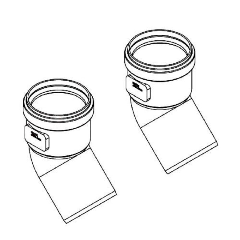 Ideal High Level Flue 45 Degree Bend