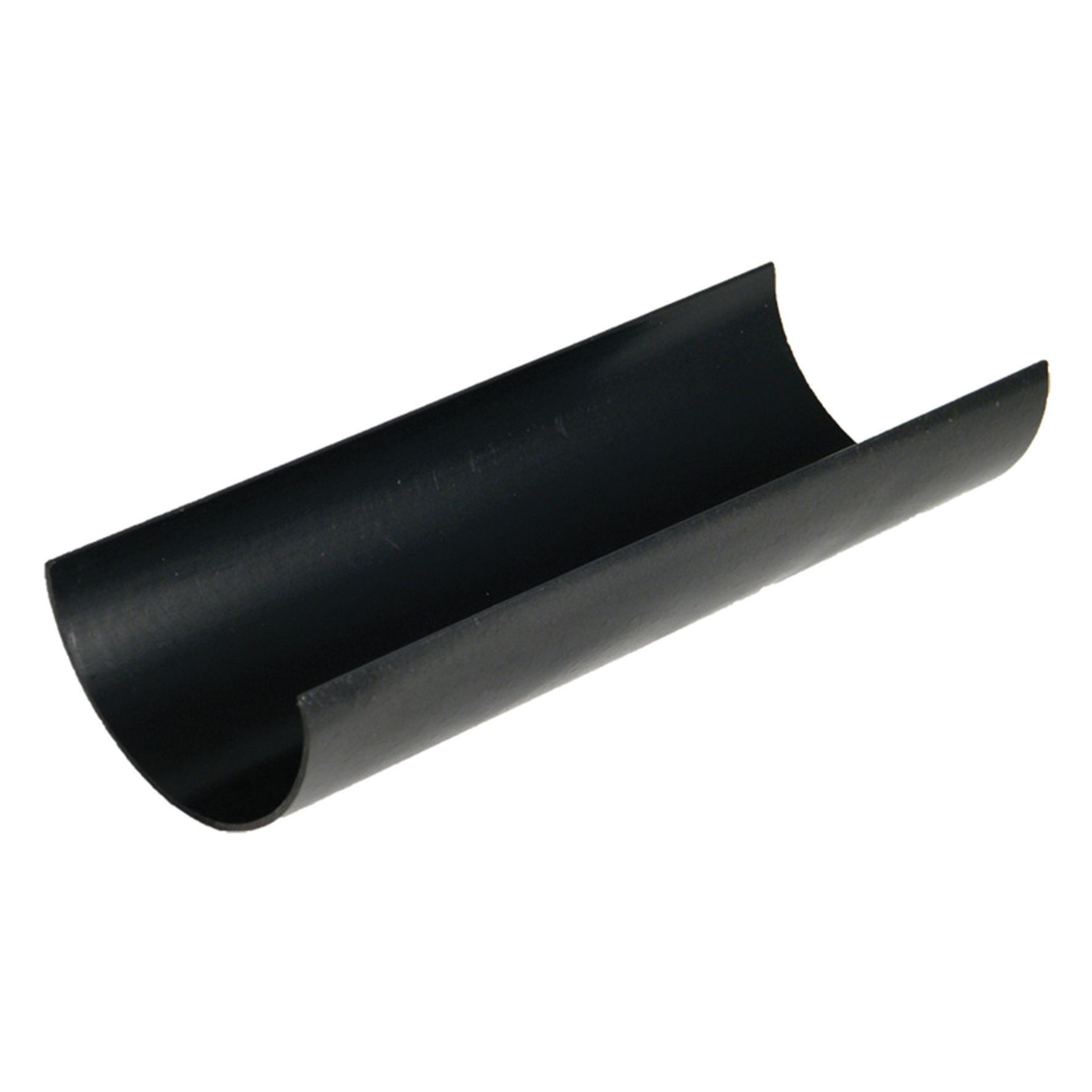 FloPlast 112mm Cast Iron Style Round Line Gutter 2m - Black