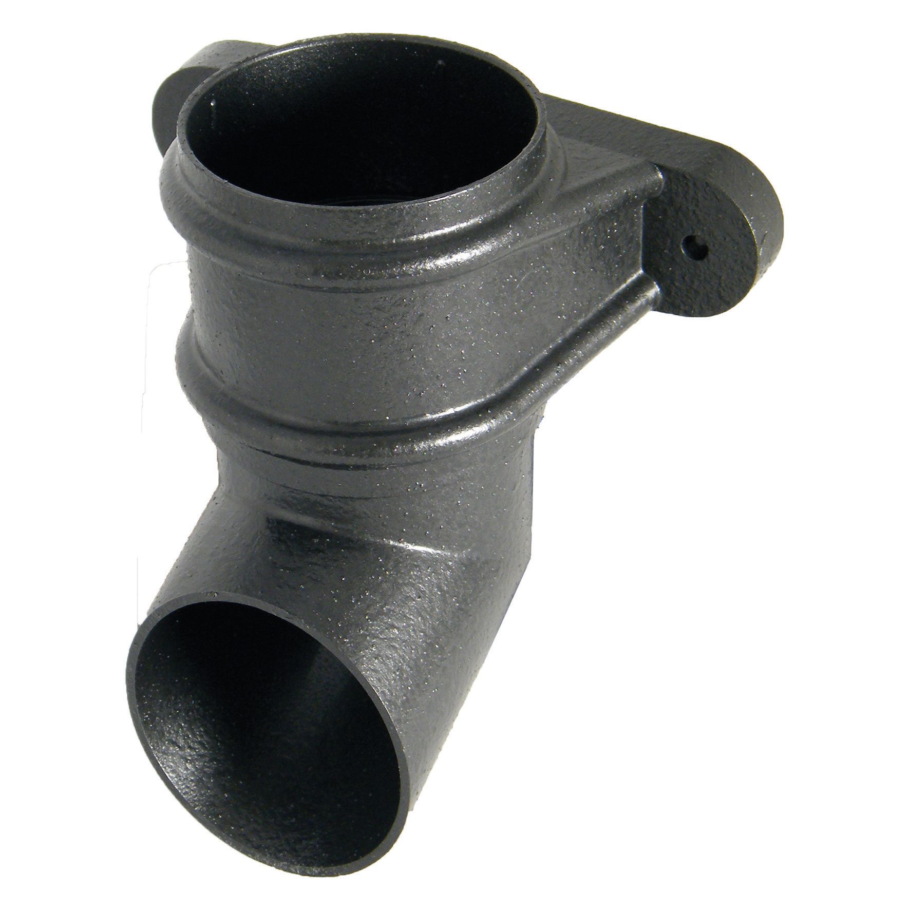 Image of FloPlast 68mm Cast Iron Style Round Line Downpipe Shoe - Black