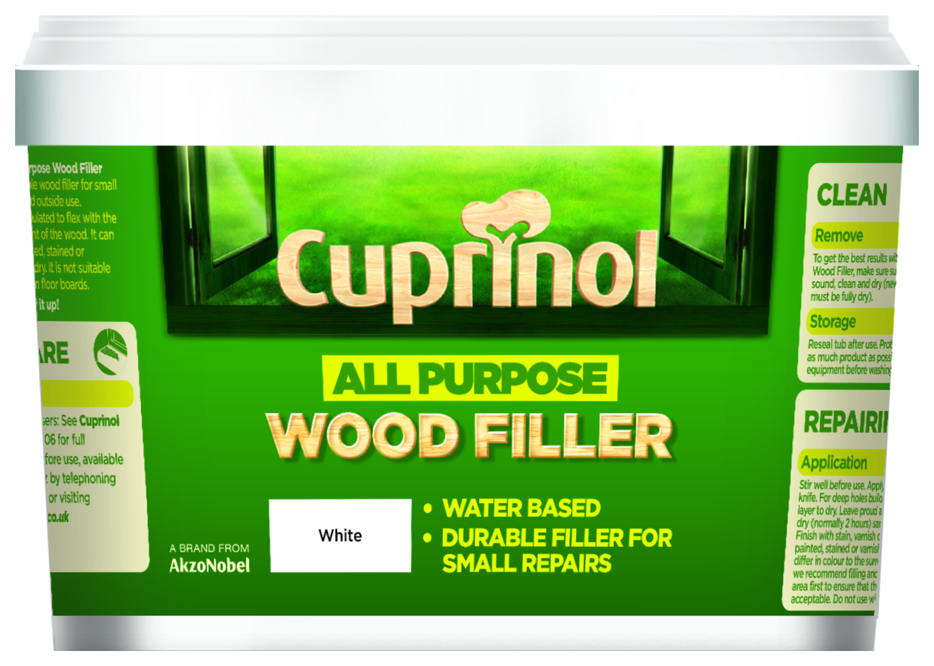 Image of Cuprinol All Purpose Wood Filler Tub - White 250ml