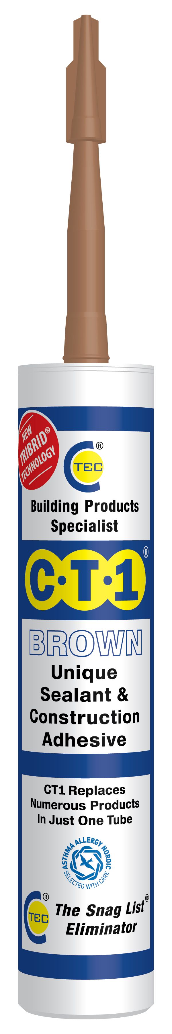 Image of Ct1 Sealant And Construction Adhesive - Brown - 290ml