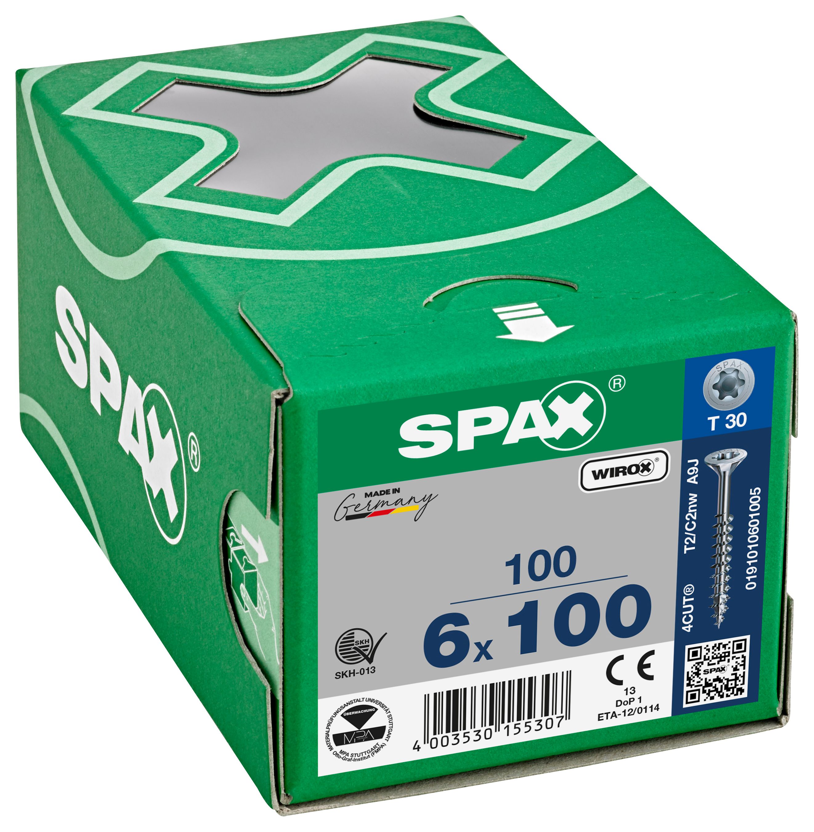 Image of Spax Tx Countersunk Wirox Screws - 6x100mm - Pack Of 100