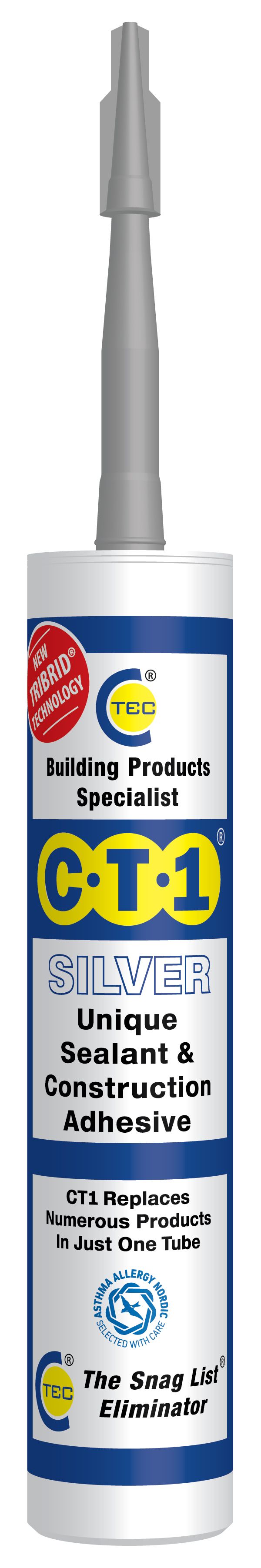Image of Ct1 Sealant And Construction Adhesive - Silver - 290ml