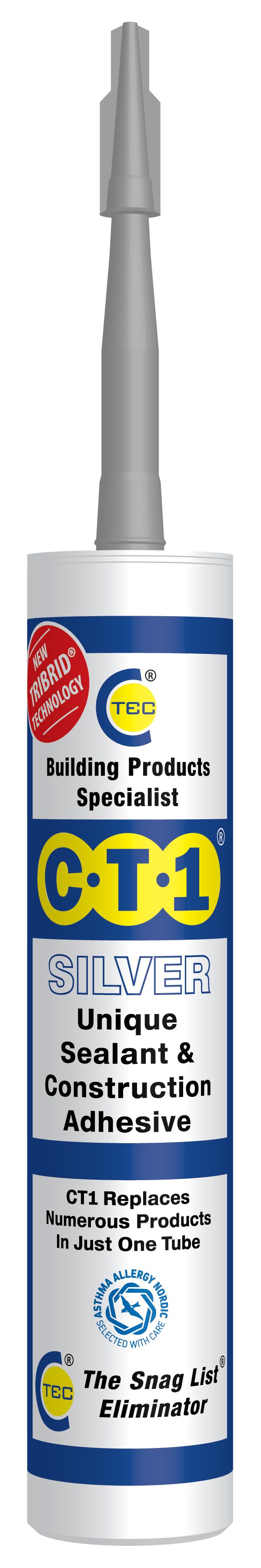 CT1 Silver Sealant & Construction Adhesive - 290ml