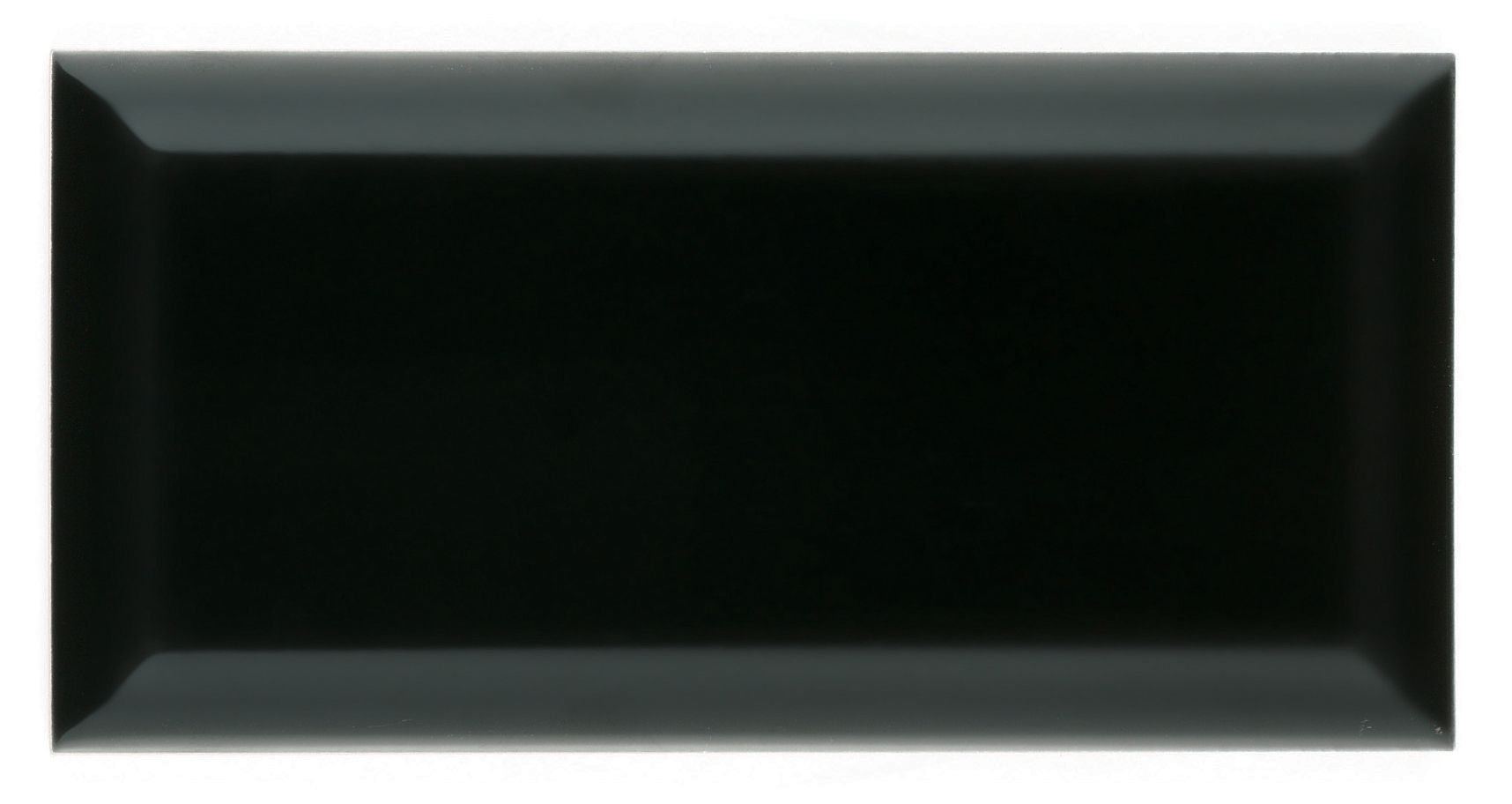 Wickes Metro Black Ceramic Wall Tile - 200 x 100mm - Sample