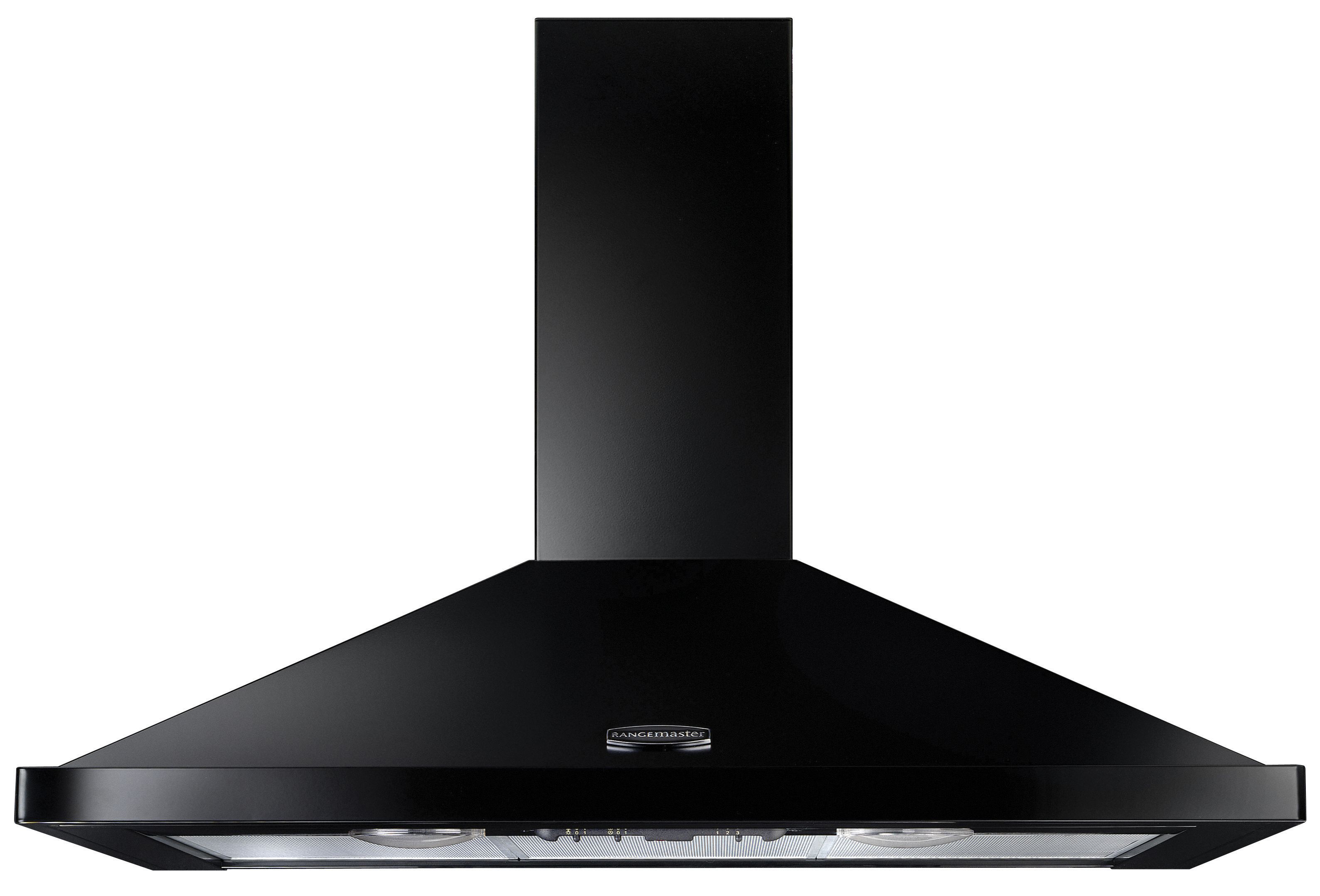 Rangemaster 90cm Chimney Hood - Black