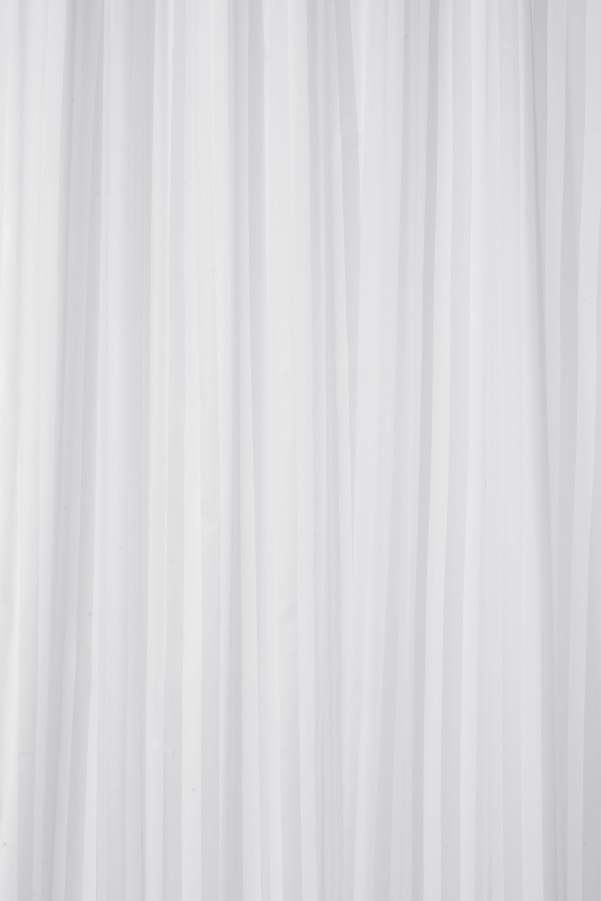 Image of Croydex Woven Stripe Bathroom Shower Curtain - White
