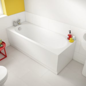 Universal End Bath Panel - White 700mm