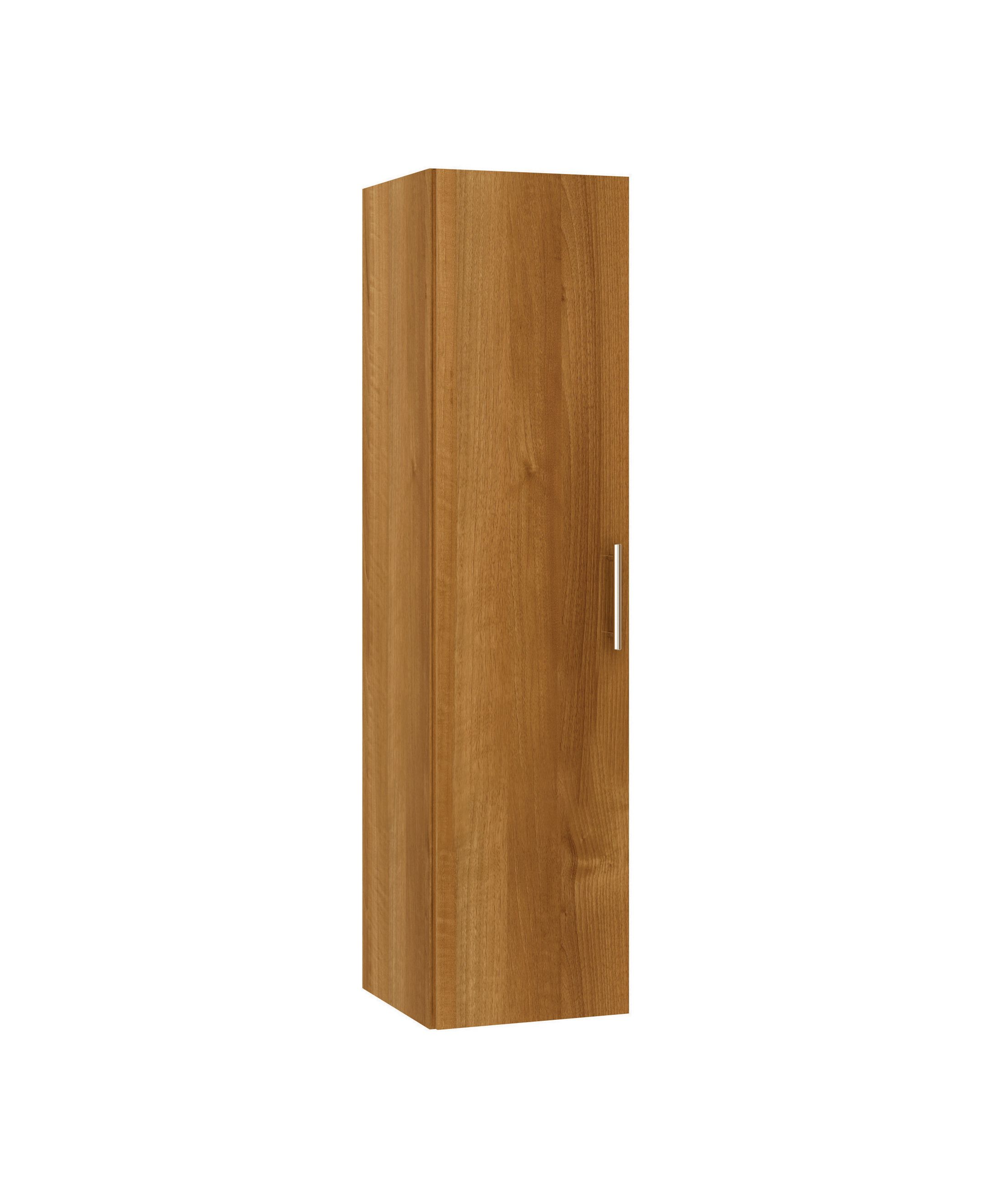 Image of Wickes Talana Walnut Tall Wall- Hung Unit with Full Door - 300mm