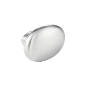 Wickes Piera Oval Knob Handle - Stainless Steel Effect