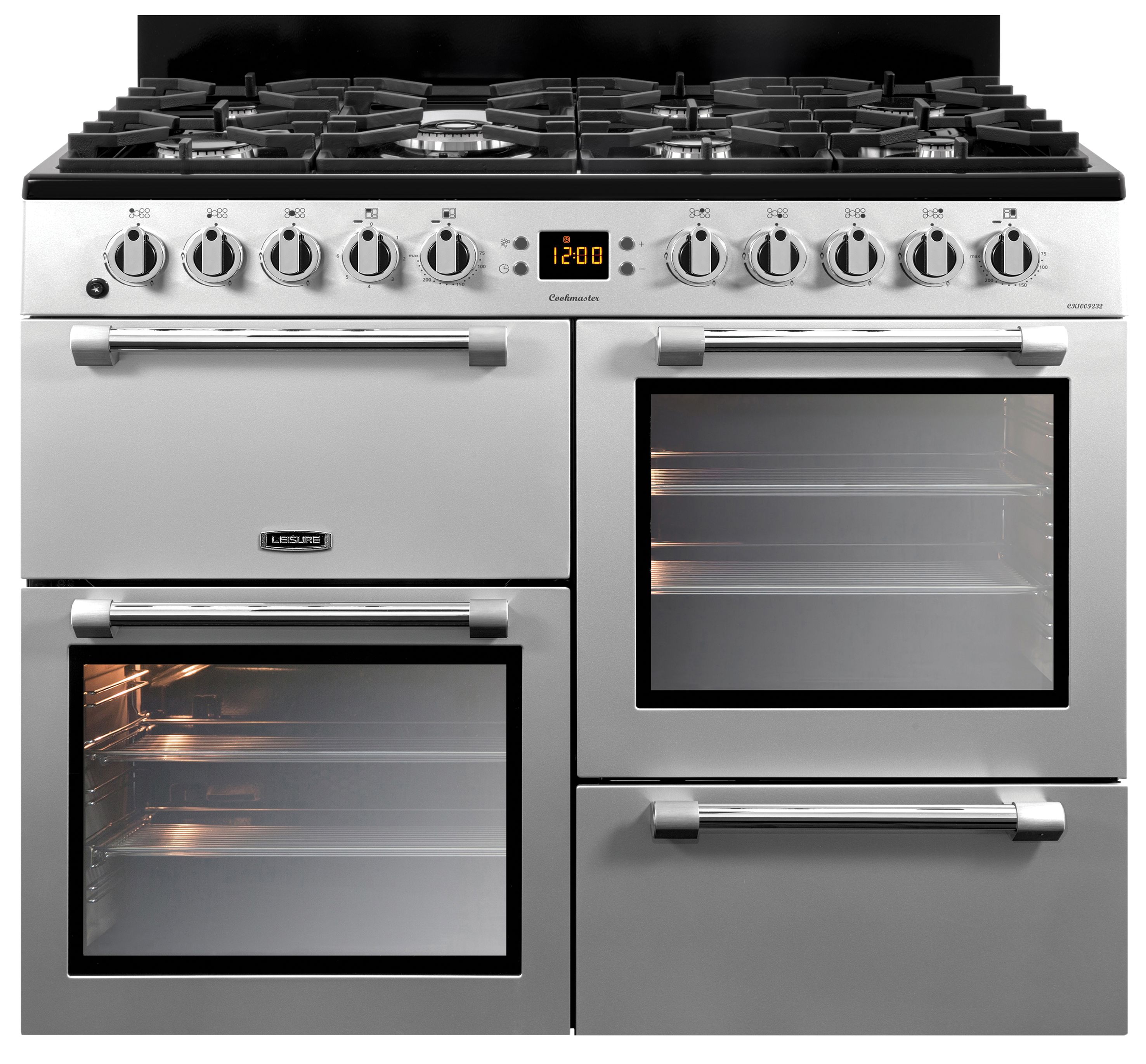 Leisure Cookmaster 100cm Dual Fuel Range Cooker - Silver