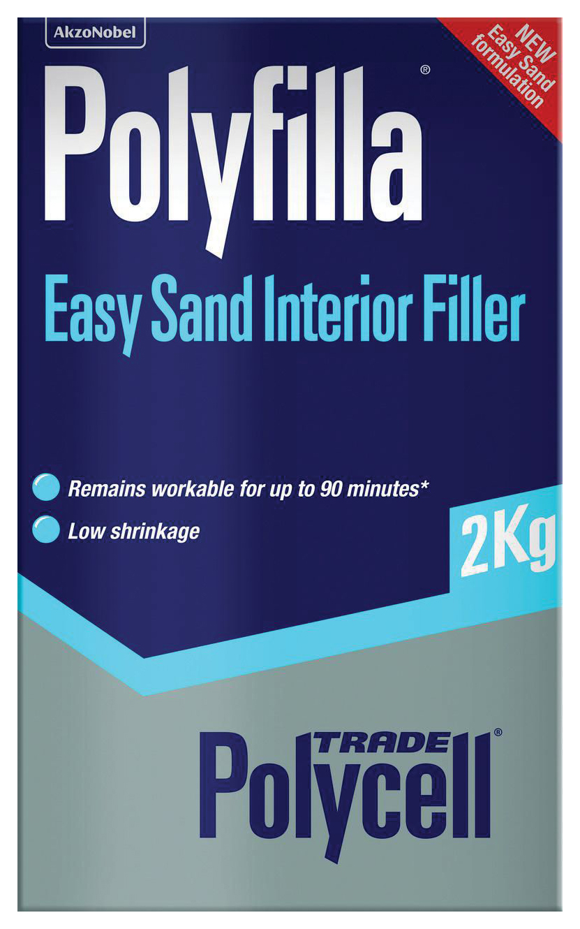 Polycell Trade Polyfilla Easy Sand Interior Powder Filler - 2kg