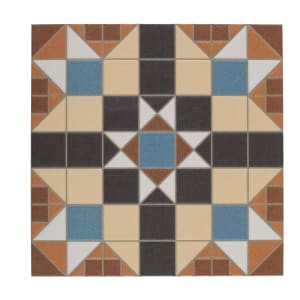 Wickes Dorset Marron Patterned Ceramic Tile 316 x 316mm Single