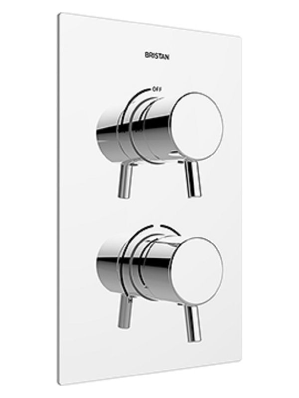 Image of Bristan Prism Recessed Thermostatic Dual Control Shower Valve - Chrome