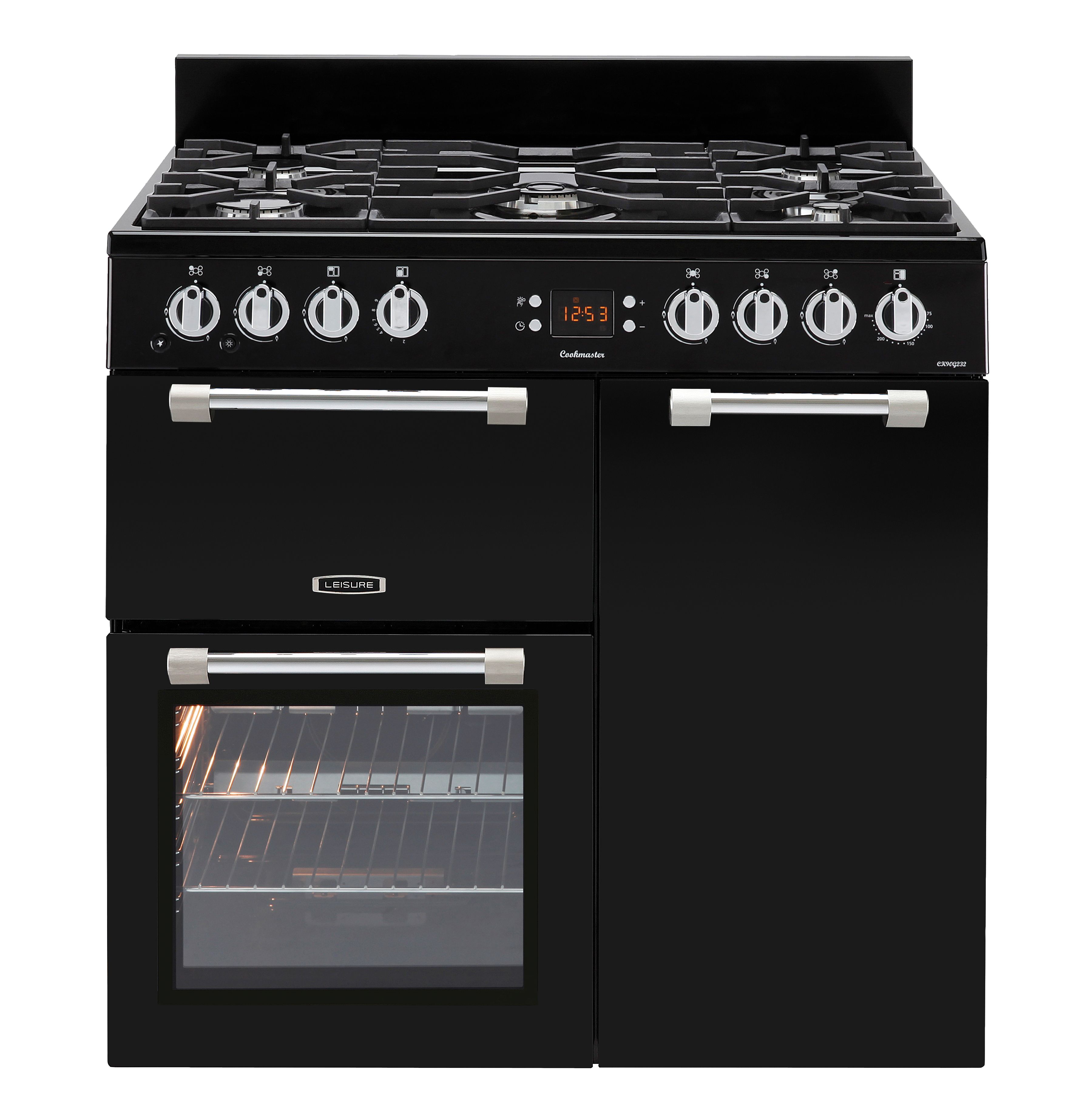 Image of Leisure Cookmaster 90cm Gas Range Cooker - Black