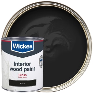 Wickes Quick Dry Gloss Wood & Metal Paint - Black - 750ml