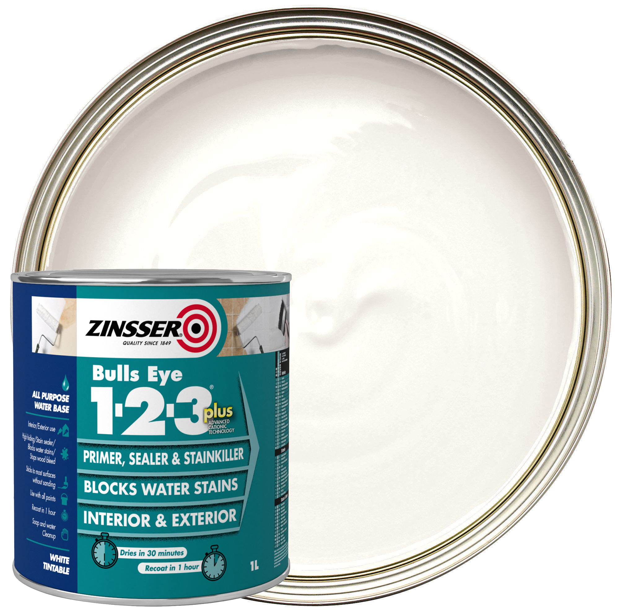 Zinsser Bulls Eye 123 Primer Plus - 1L