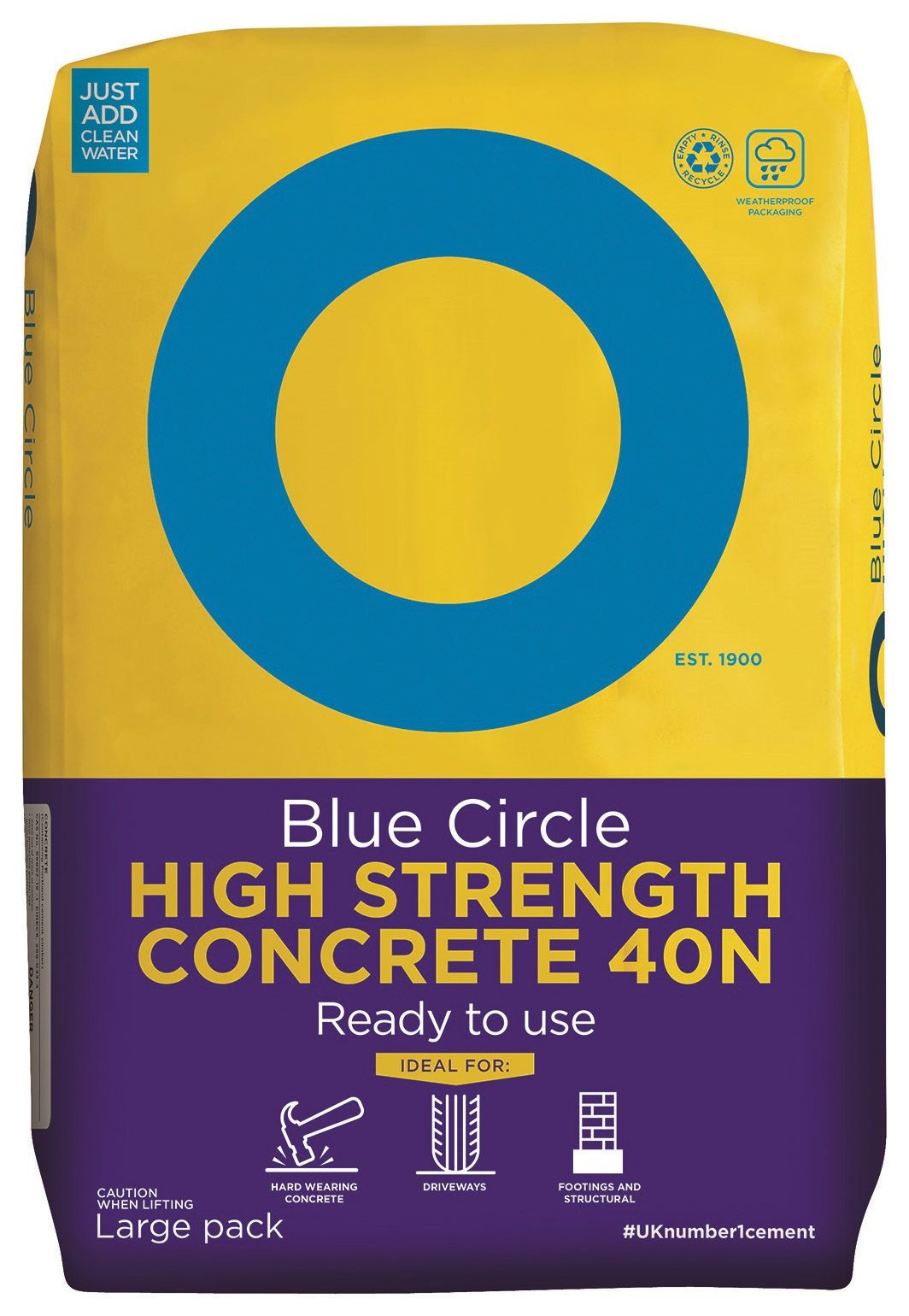 Blue Circle High Strength (40N) Ready To Use Concrete - 20kg