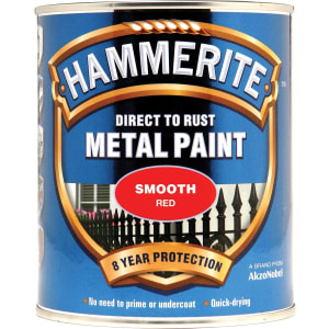 Hammerite Metal Smooth Paint - Red - 750ml