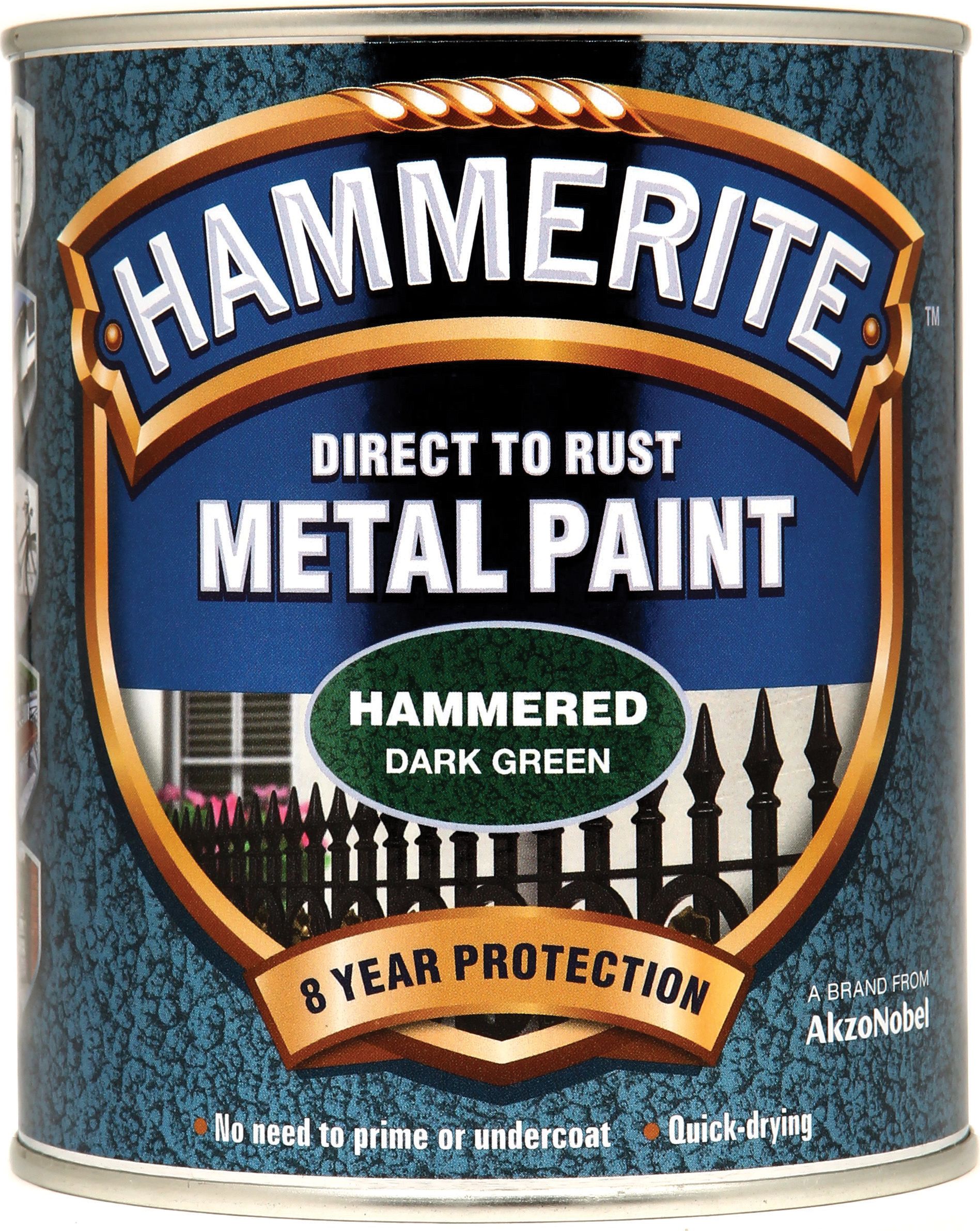 Hammerite Metal Hammered Paint - Dark Green - 750ml
