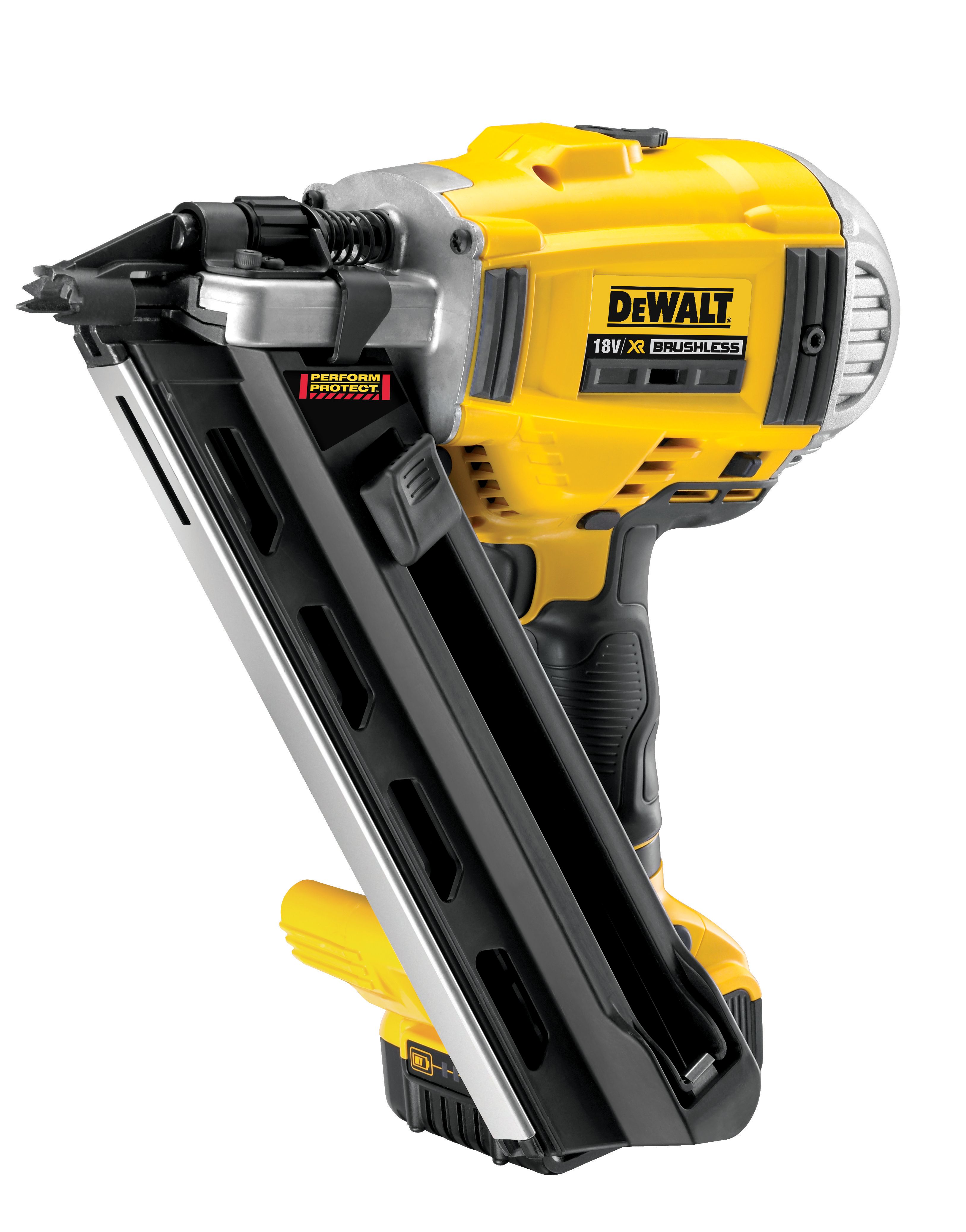 Image of DEWALT DCN692P2-GB 18V XR Brushless 1st Fix 2 Speed Nail Gun