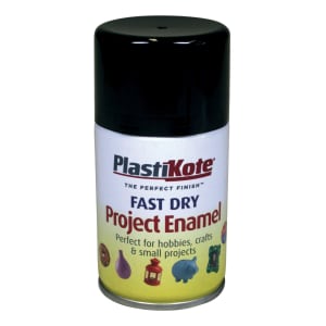 Plastikote Fast Dry Enamel Aerosol Spray - Gloss Black 100ml