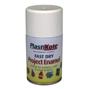 Plastikote Fast Dry Enamel Aerosol Spray - Gloss White 100ml