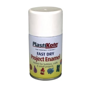 Plastikote Fast Dry Enamel Aerosol Spray - Flat White 100ml