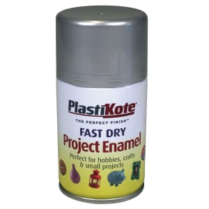 Plastikote Fast Dry Enamel Aerosol Spray - Aluminium 100ml