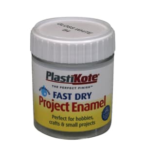 Plastikote Fast Dry Brush On Enamel - Gloss White 59ml