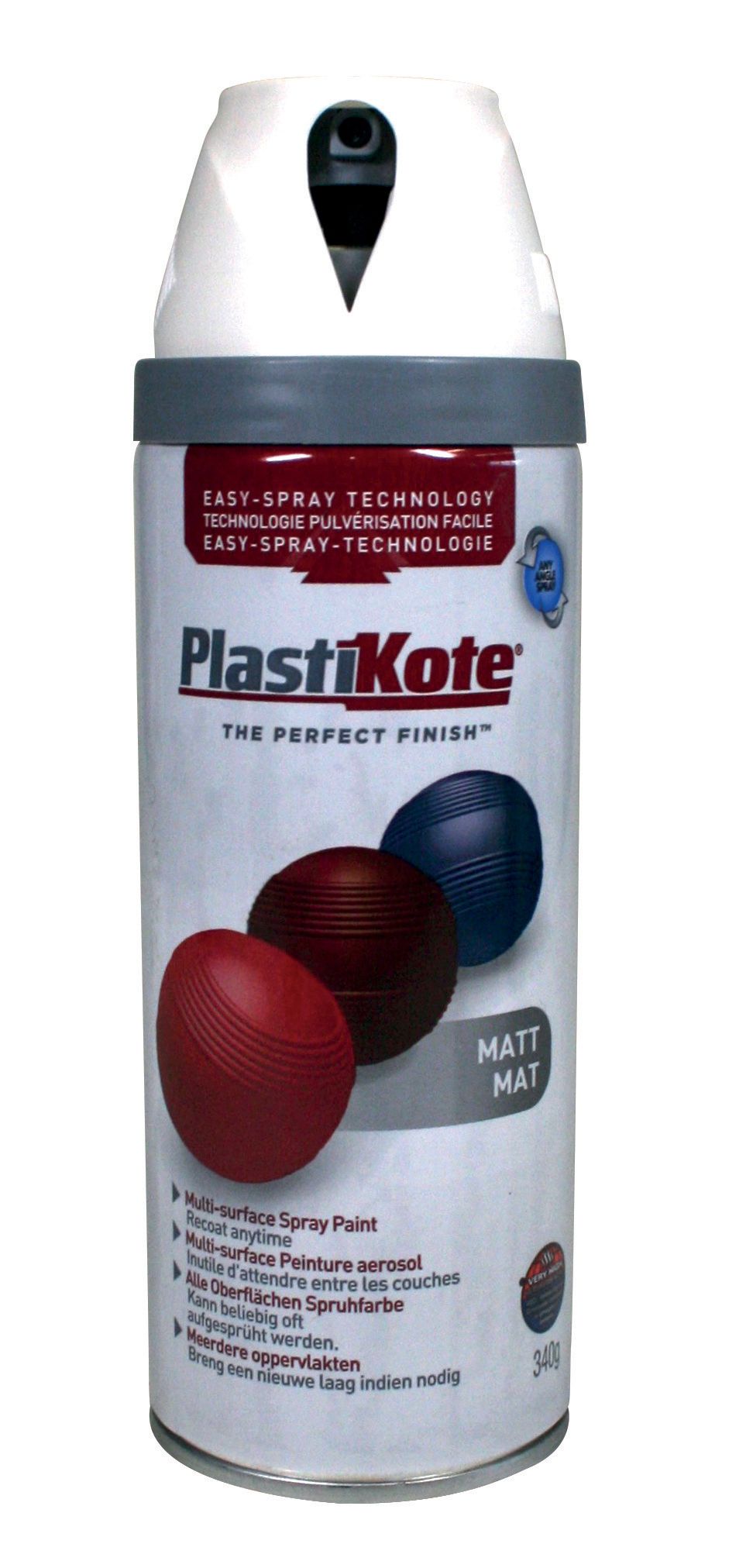 Plastikote Multi-Surface Matt Spray Paint - Antique White - 400ml