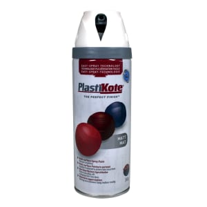 Plastikote Multi-surface Spray Paint - Matt Antique White 400ml