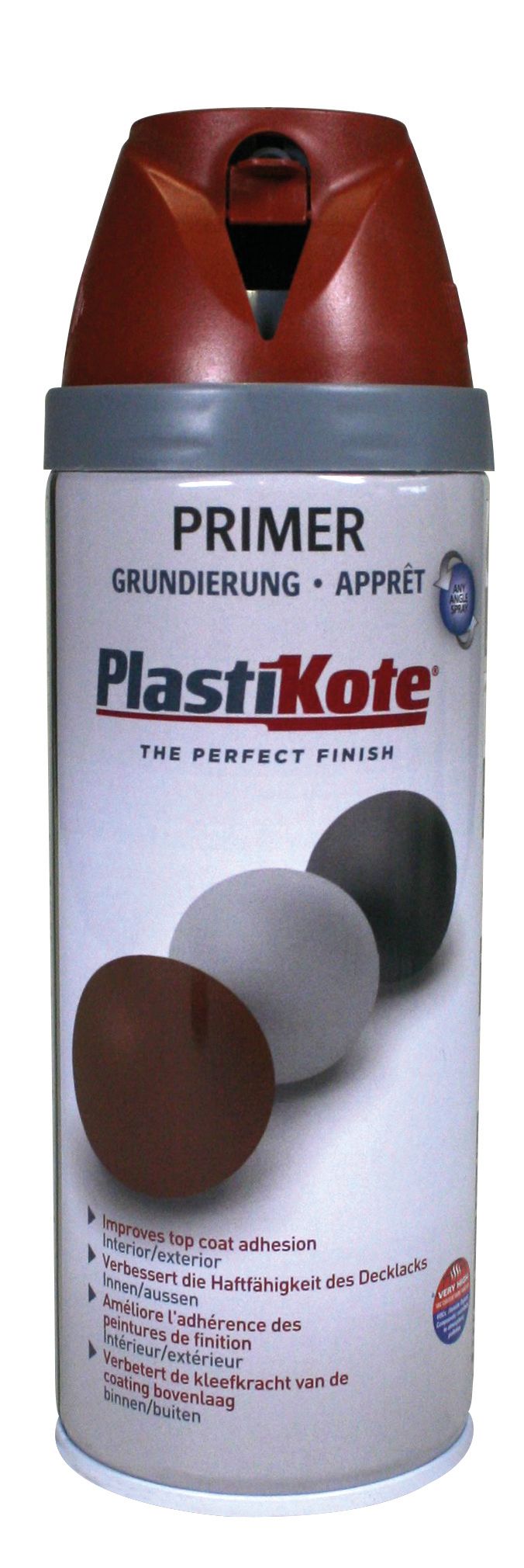 Plastikote Primer Spray Paint - Red Oxide - 400ml