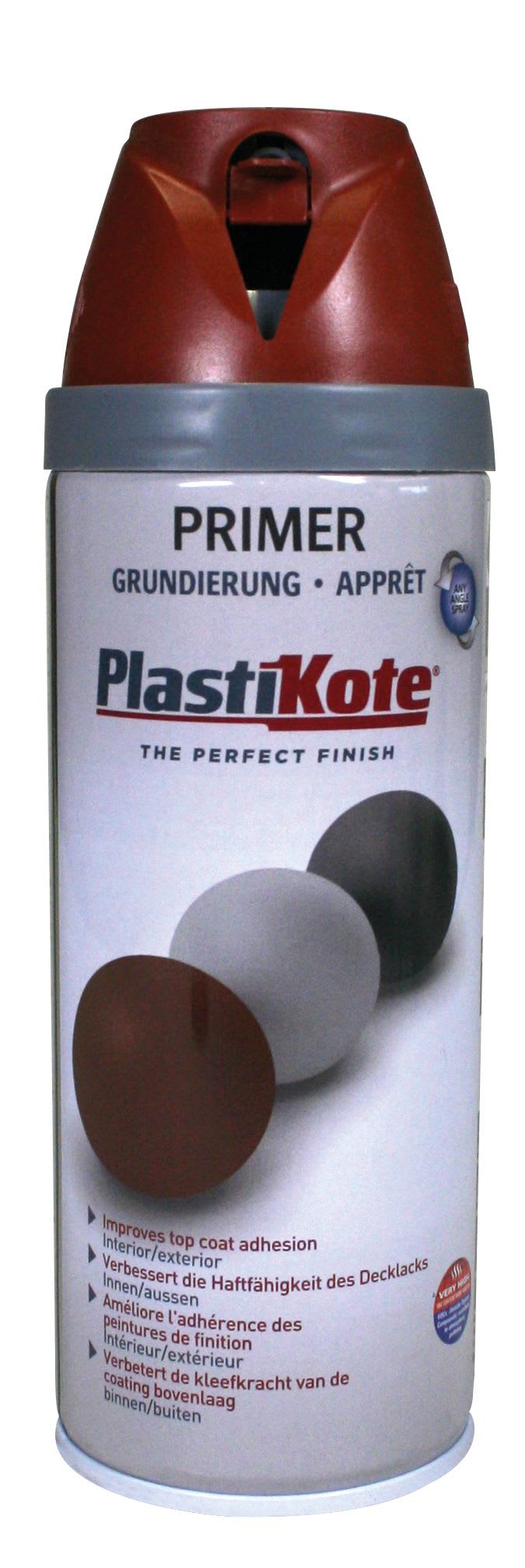 Plastikote Primer Spray Paint Red Oxide 400ml Wickes.co.uk