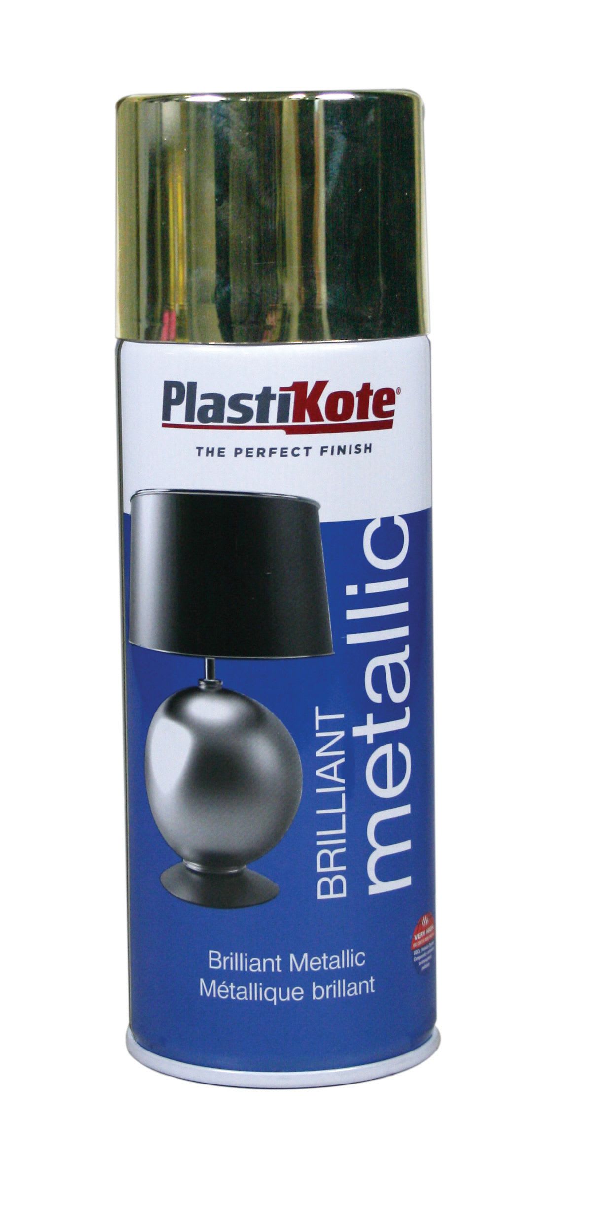 Plastikote Brilliant Metallic Spray Paint Gold 400ml Wickes.co.uk