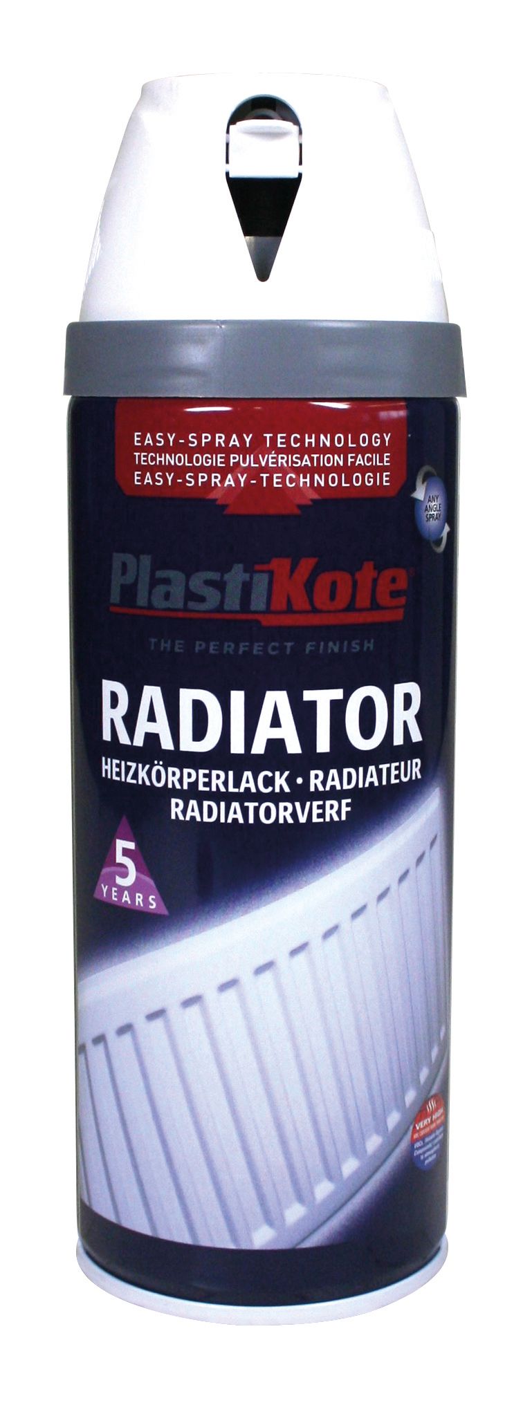 Plastikote Twist & Spray Satin Radiator Spray Paint - White - 400ml