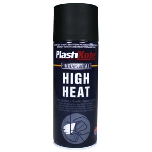 Plastikote Industrial High Heat Aerosol Spray - Black 400ml