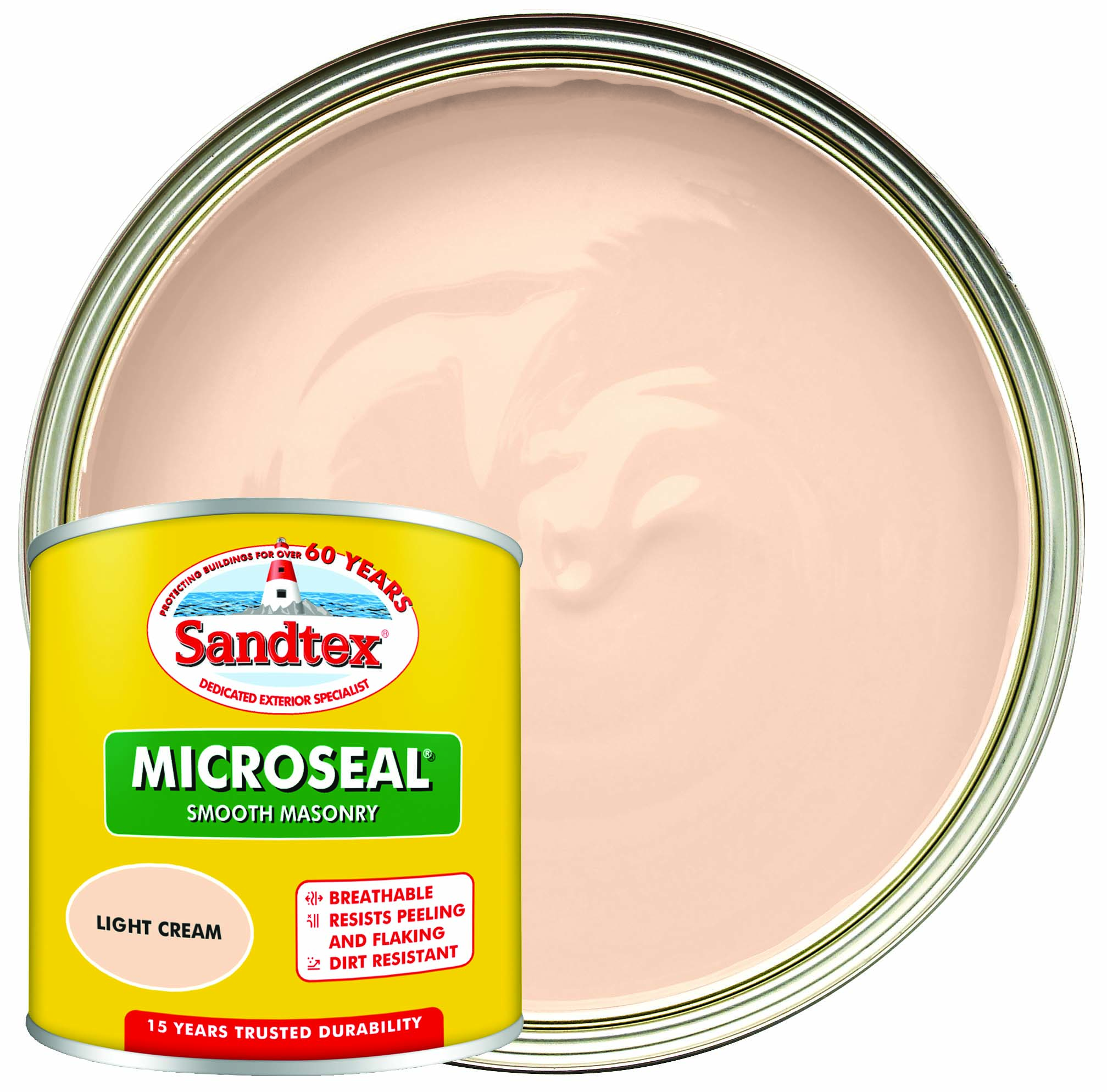 Sandtex Ultra Smooth Masonry Paint - Light Cream - 150ml