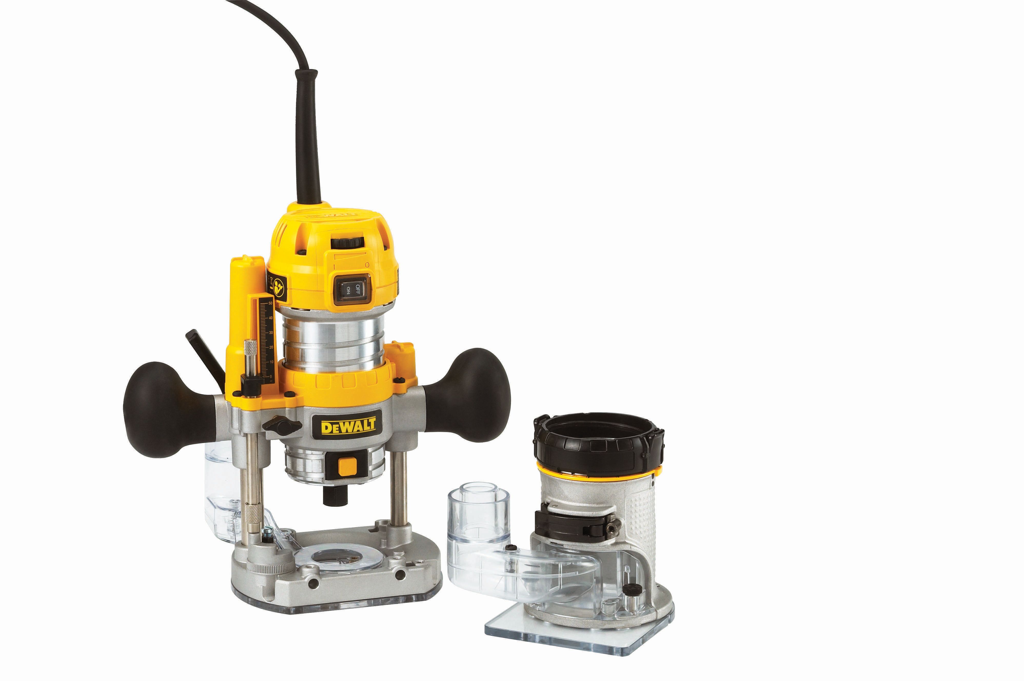 Image of DEWALT D26240K-GB 1/4in Combination Plunge & Fixedbase Corded Router 230V - 900W