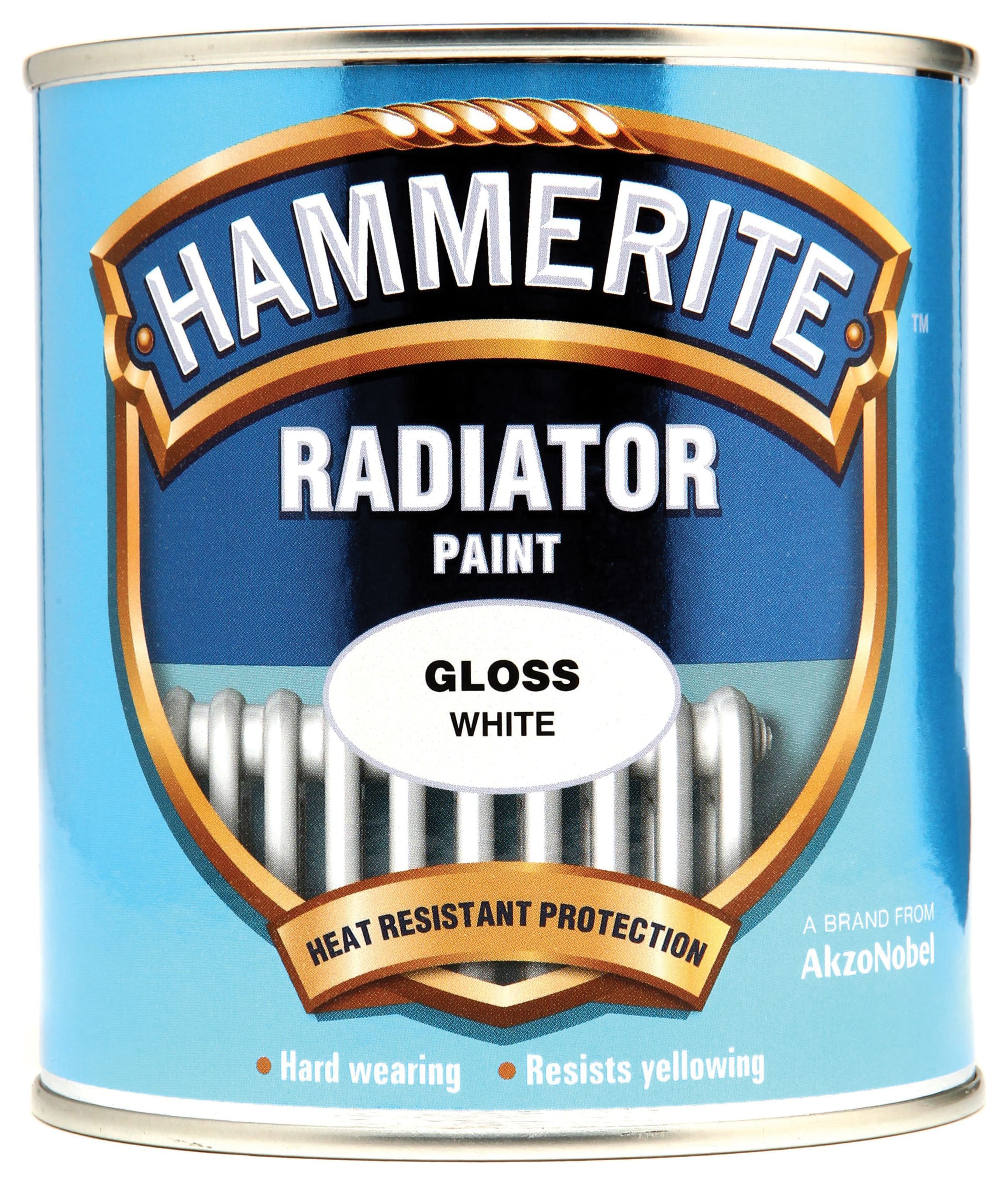 Hammerite Radiator Enamel Gloss Paint White 500ml Wickes.co.uk