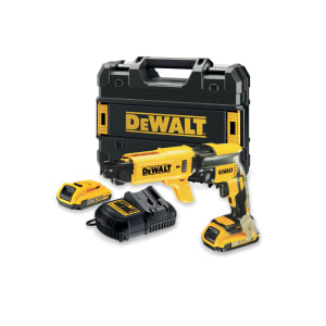 DEWALT DCF620D2 18V Xr Li-Ion Brushless Cordless Collated Drywall Screwdriver 2 x 2.0Ah, Charger and Kit Box