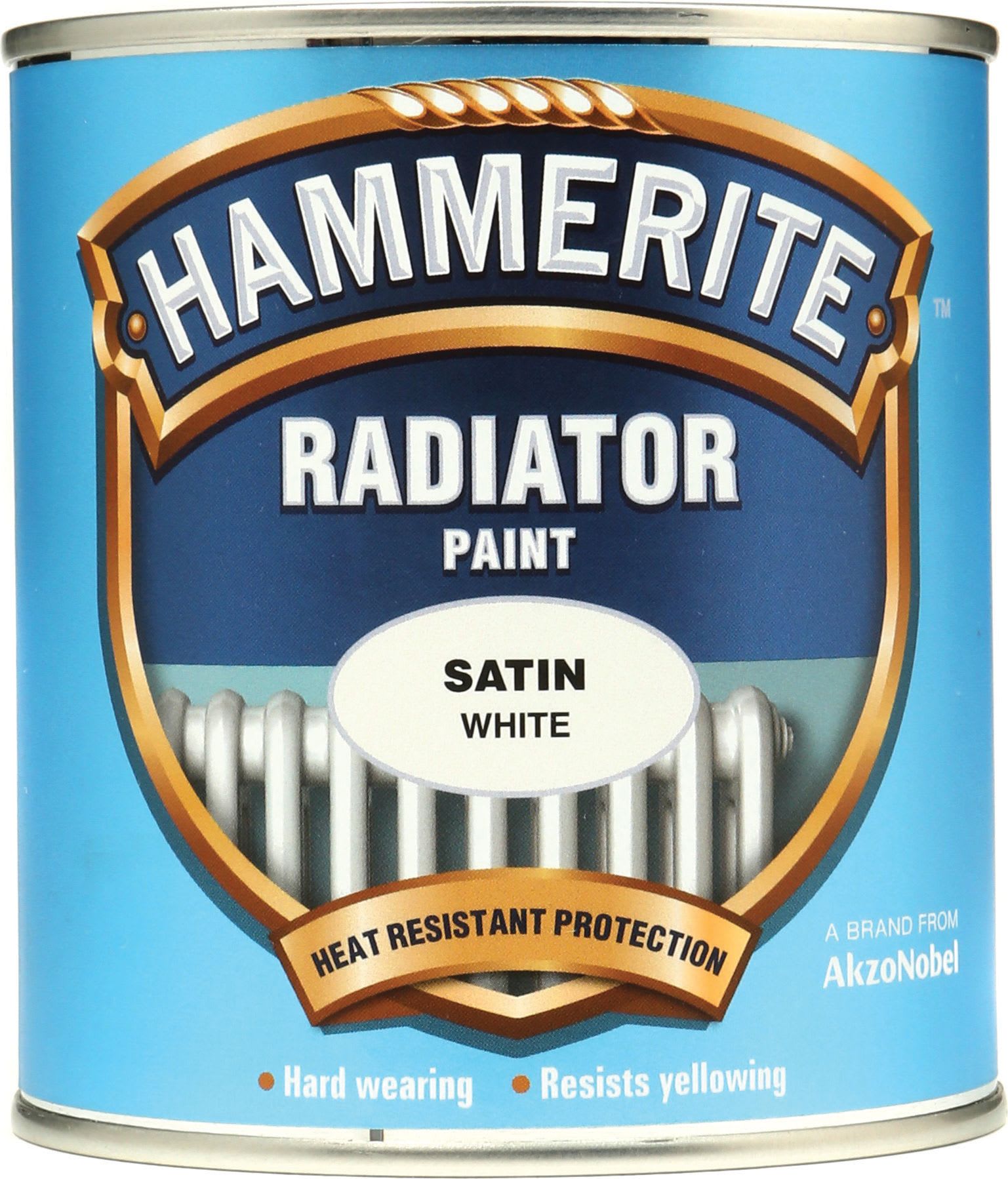 Hammerite Radiator Enamel Satin Paint - White -