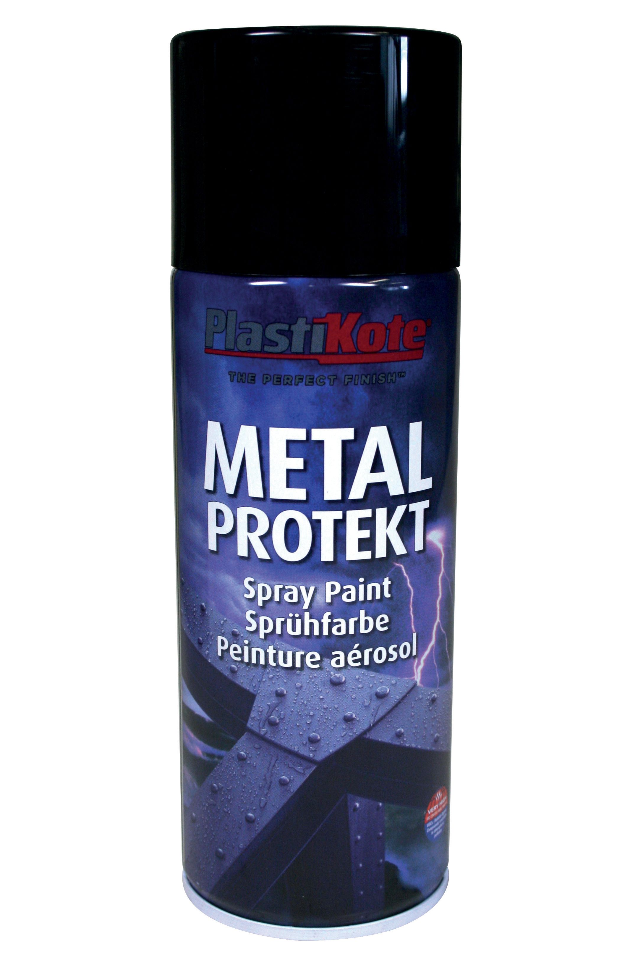 Plastikote Metal Protekt - Gloss Black - 400ml