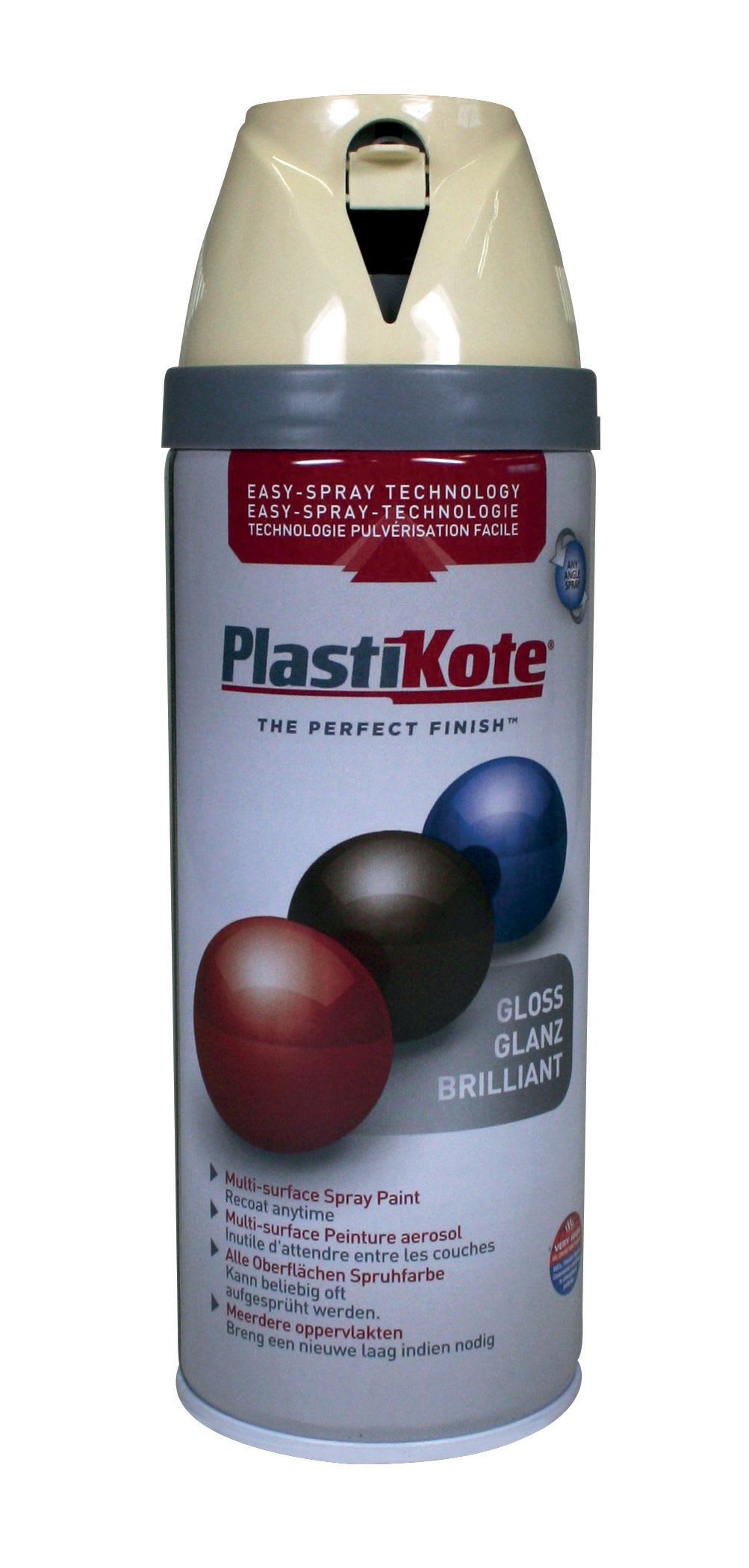 Plastikote Multi-surface Spray Paint - Gloss Antique White